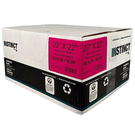 INO Garbage Bag - 20 x 22, Regular, Black